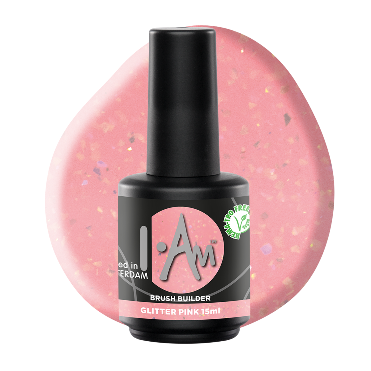 I.Am Brush Builder Glitter Pink 15ml | Builder Gel