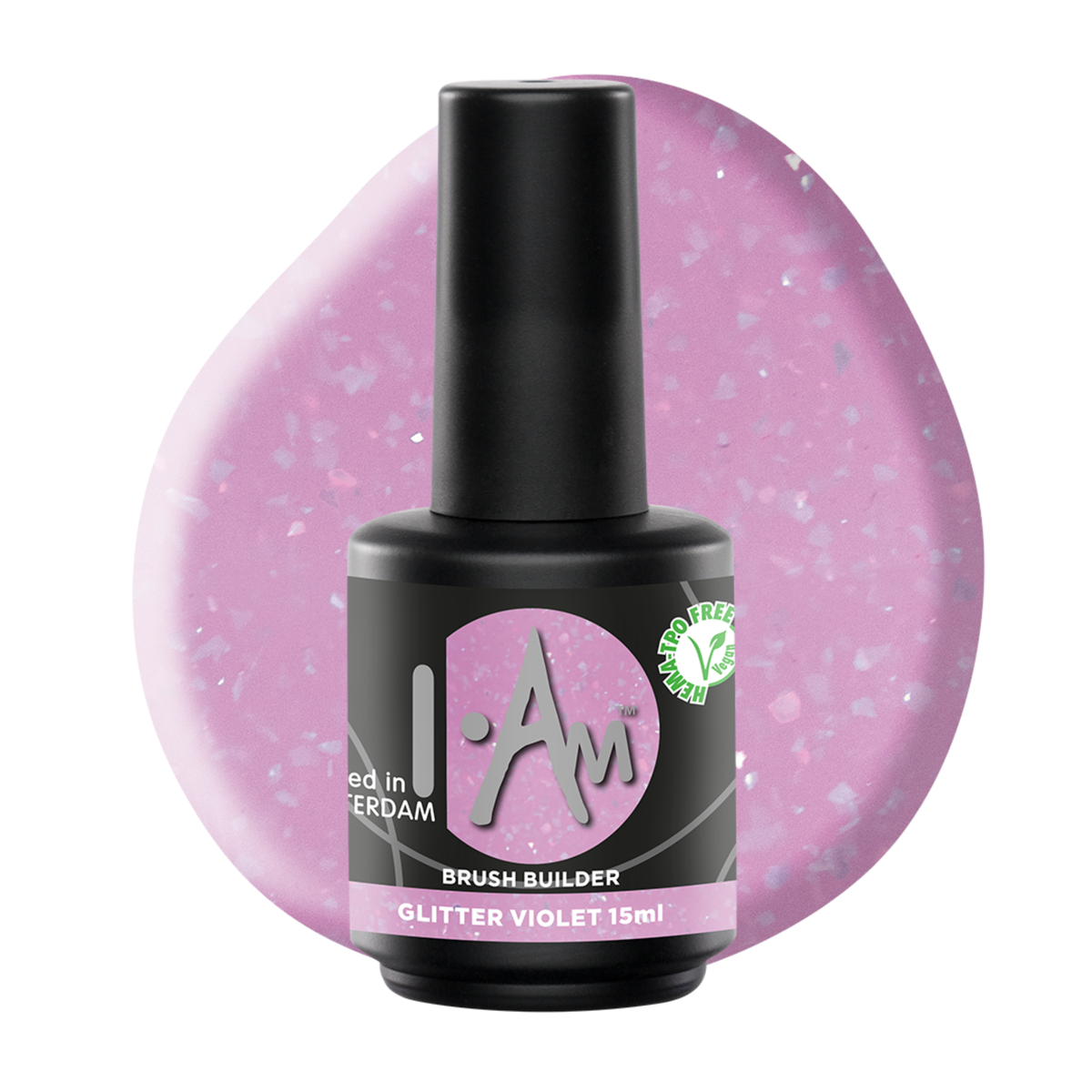 I.Am Brush Builder Glitter Violet 15ml | Builder Gel